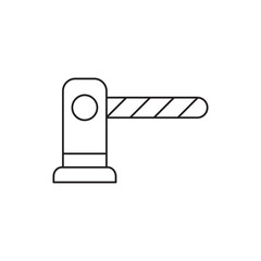 Barrier gate, security icon line style icon, style isolated on white background