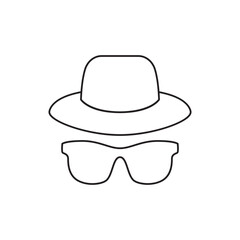 Incognito mask icon line style icon, style isolated on white background