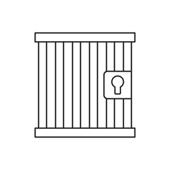 Criminal jail, prison icon line style icon, style isolated on white background