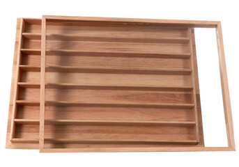 wooden box isolated on white