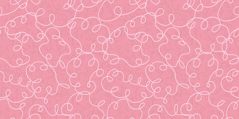 Doodle shapes background. Seamless pattern. Vector. らくがきイラストパターン