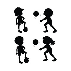 children playing football