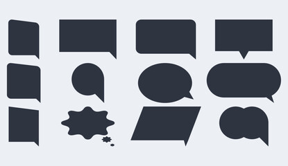 Bubble message icon. Design for user interface (UI) mobile design or web design. Vector message bubble chat assets. Speech bubble set.