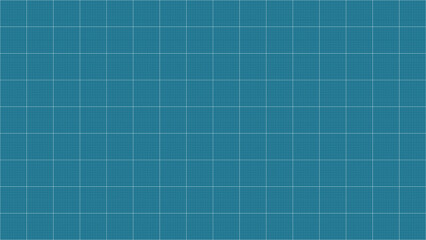 HD wide format architectural graph blue paper background pattern, millimeter grid style