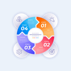 Modern business circular infographic template