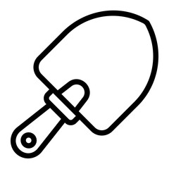 shovel line icon