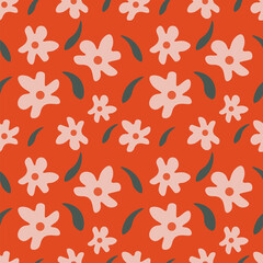 Leafs vector ilustration seamless patern.Great for textile,fabric,wrapping paper,and any print.