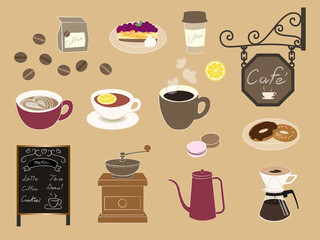 カフェのアイテムセット