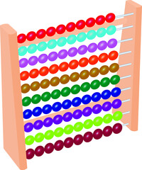 children's wooden abacus with colorful balls