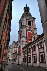 Obraz premium Views of the different tourist places in Poznan, Poland. Church