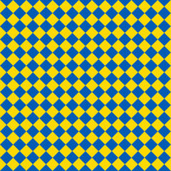 blue and yellow seamless diagonal checkerboard pattern