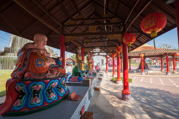 Chinese God Statue in City Pillar Shrine (San Lak Muang), It is a sacred place, and well-respected by the peoples since ancient times