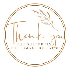 Obraz premium vector thank you for supporting this small business handwritten inscription. hand drawn lettering. Thank you calligraphy. Thank you card. Vector illustration.