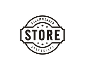 Fototapeta premium Minimalist Vintage Stamp Label Badge Circular Round Logo design template