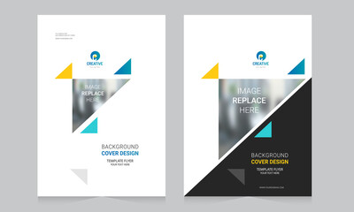 Cover design for annual report and business catalog, magazine, flyer or booklet. Brochure template layout. A4 cover vector EPS-10