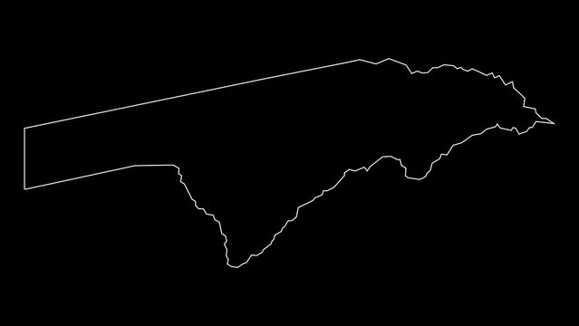 Zambesi region map of Namibia outline animation