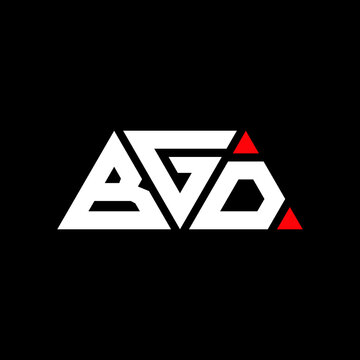 BGD triangle letter logo design with triangle shape. BGD triangle logo design monogram. BGD triangle vector logo template with red color. BGD triangular logo Simple, Elegant, and Luxurious Logo...