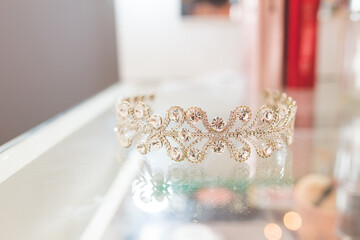 bridal gown and accessories for wedding 