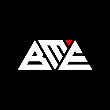 BME triangle letter logo design with triangle shape. BME triangle logo design monogram. BME triangle vector logo template with red color. BME triangular logo Simple, Elegant, and Luxurious Logo...