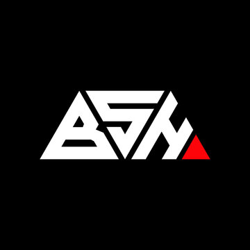 BSH triangle letter logo design with triangle shape. BSH triangle logo design monogram. BSH triangle vector logo template with red color. BSH triangular logo Simple, Elegant, and Luxurious Logo...