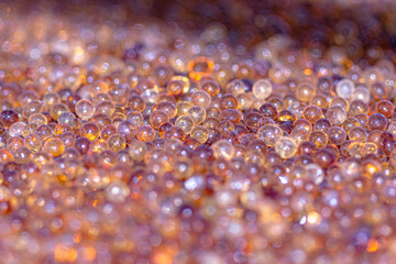 small glass ball in red colors