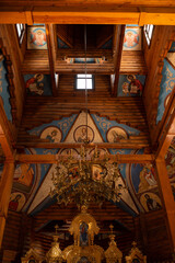 Obraz premium The atmosphere inside the Orthodox church. Concept: religion, travel, architecture