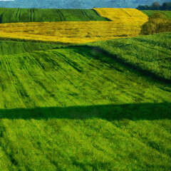 Watercolor and oil painting nature landscape, famous travel and touristic place, outdoor vacation trend print for poster, paper, textile or canvas. Modern fine arts design wallpaper. Wall art drawing