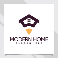 Home logo design with modern concept