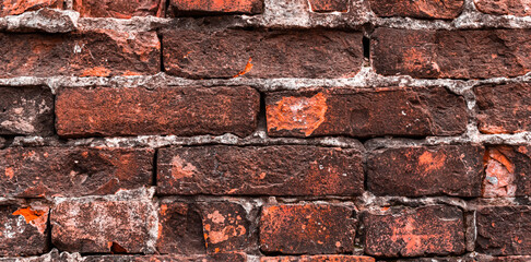Burden brick wall background. High detailed texture and pattern, backdrop photo