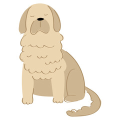 Cute doodle labrador retriever. Hand drawn dog.