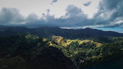 clouds over the mountains