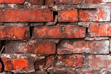 Burden brick wall background high detailed texture photo