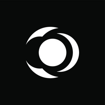 O letter circle abstract logo vector image