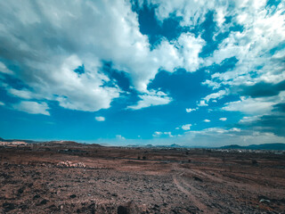landscape with clouds
