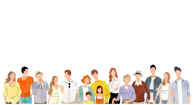 ベクターイラスト素材：家族、子育て世代、人々
