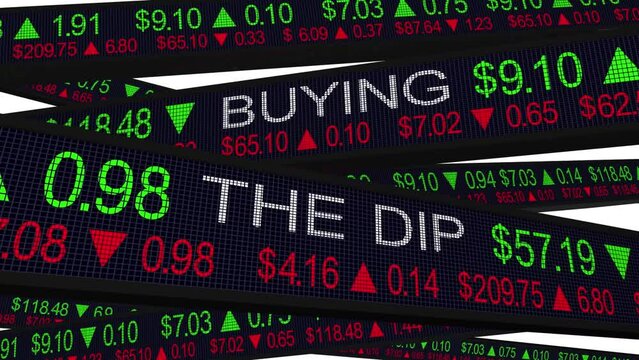 Buy the Dip Low Stock Price Opportunity Make Money Profit 3d Animation