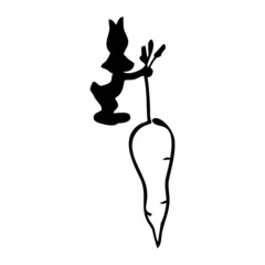 rabbit with carrot icon