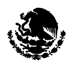 Symbol from the flag of Mexico. Vector drawing sign