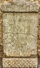 Border stone Venzone northen Italy