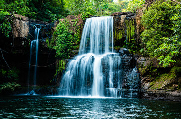Waterfall on Koh Kood named Klong Chao Waterfall is a beautiful waterfall on the island of Thailand.
