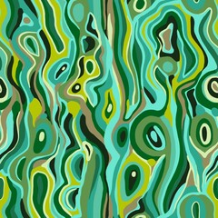 Green natural stone malachite.Seamless background, pattern.