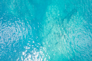 Sea surface aerial view,Bird eye view photo of blue waves and water surface texture Blue sea background Beautiful nature Amazing view sea background