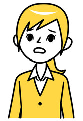 ストレスを感じる若いビジネスウーマン