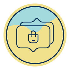 Obraz premium bag store and chat balloon icon