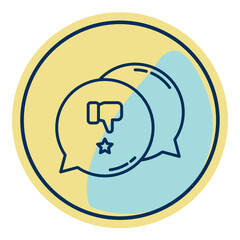 bad feedback and chat bubble