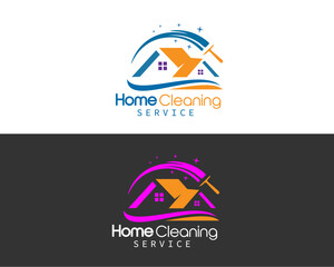 Home Cleaning  Eco Friendly with shiny Vector Logo Design