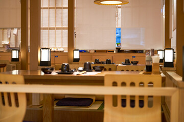 Dining environment and seating in a Japanese restaurant