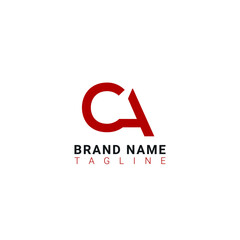 C A Logo Design. Minimal Concept