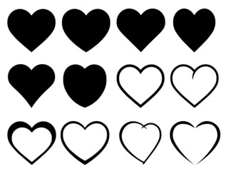 Heart SVG, Love SVG, Valentine SVG,  Black heart SVG, Heart icon SVG, Hearts bundle SVG, Heart cut file SVG