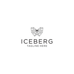 Fototapeta premium Iceberg logo icon design vector template